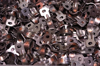 Assorted metal stampings from high-volume machining